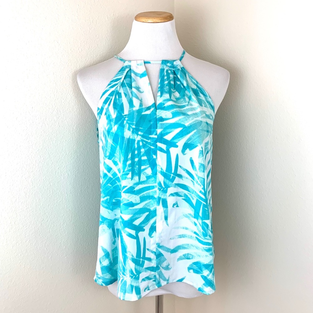 ✨5 FOR $25✨  Banana Republic Blue High Neck Sleeveless Blouse